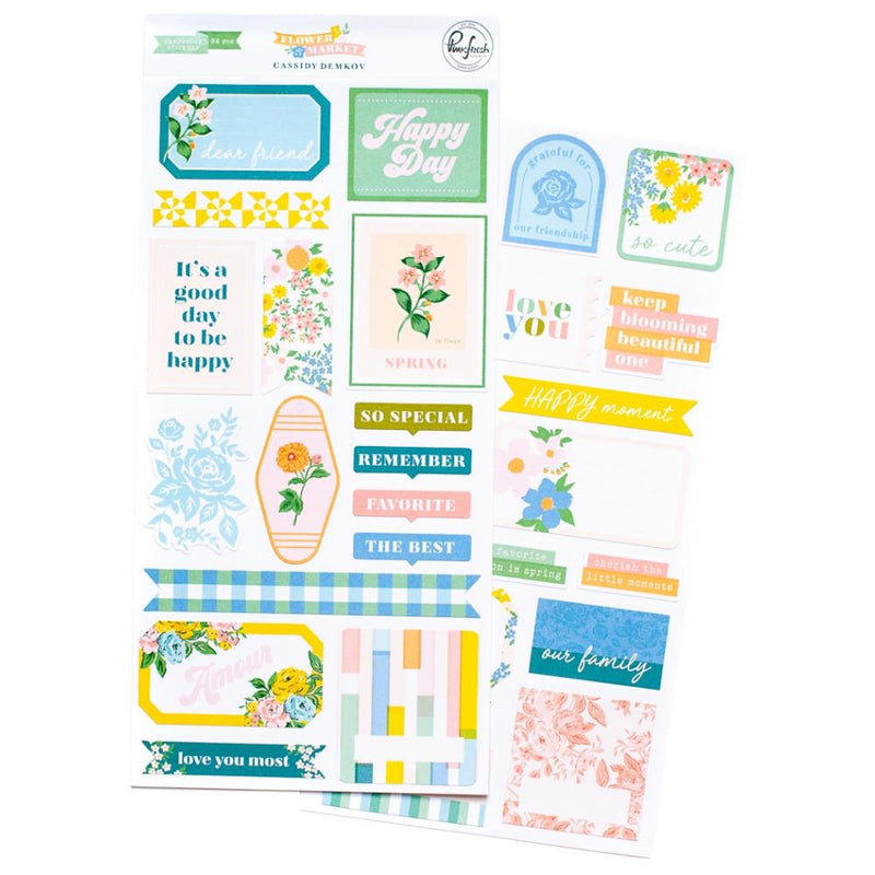 PinkFresh Cardstock Stickers - Flower Market*