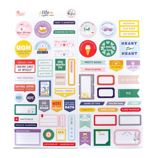 PinkFresh Cardstock Stickers - Life Right Now