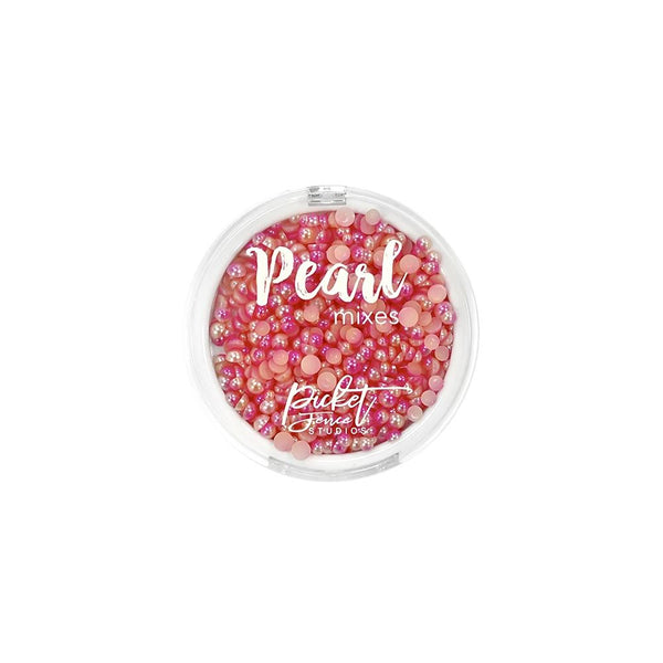 Picket Fence Gradient Flatback Pearls - Bright Pink & Coral*