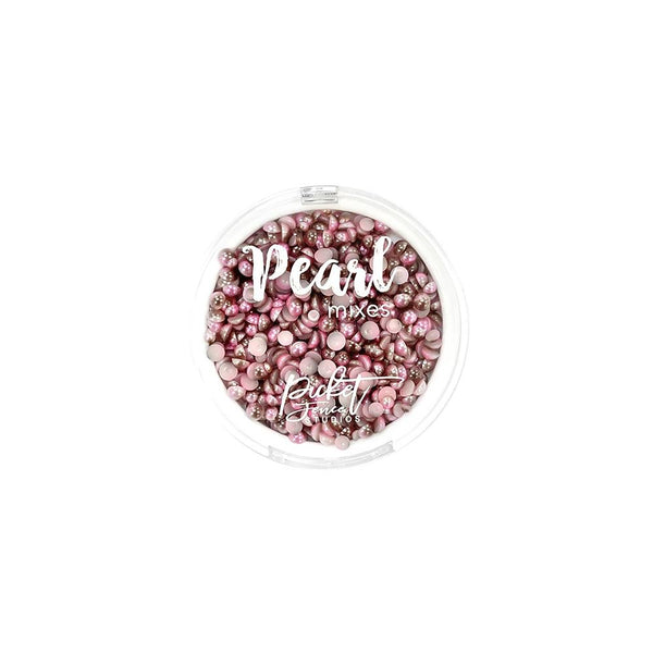 Picket Fence Gradient Flatback Pearls - True Pink & Milk Chocolate Brown