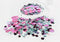 Picket Fence Sequin Mix - Fuchsia Bottlecap Flowers