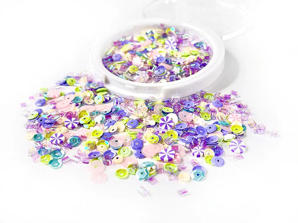 Picket Fence Sequin Mix & Embellishments - Candy Kisses*