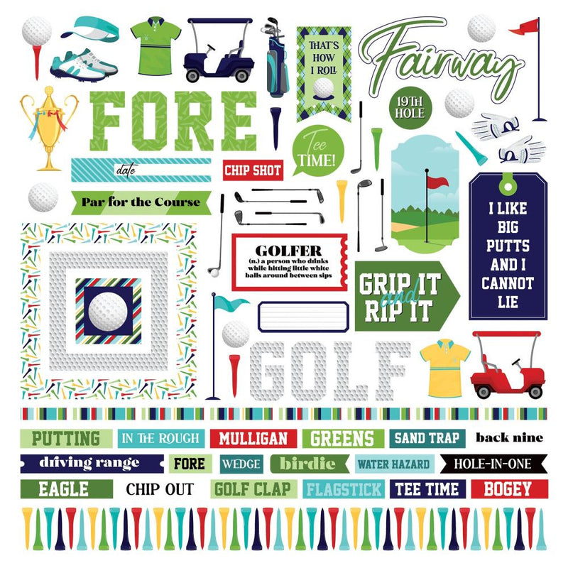 PhotoPlay MVP Golf Stickers 12"X12" Elements