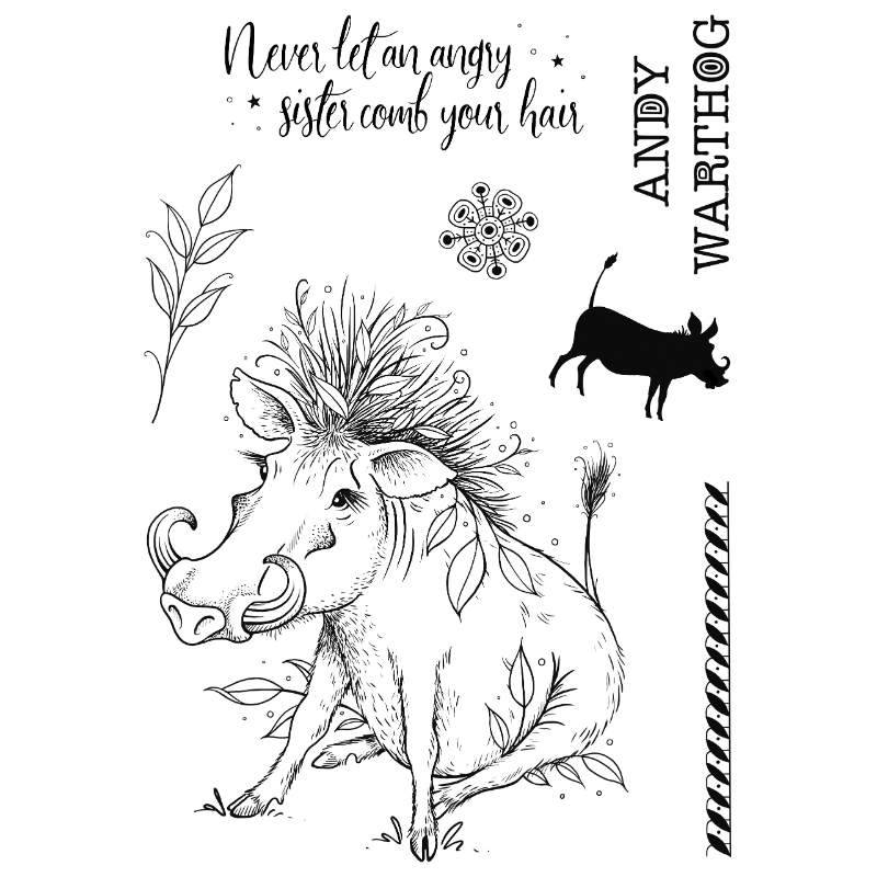 Pink Ink Designs 6"x 8" Clear Stamp Set - Andy Warthog*