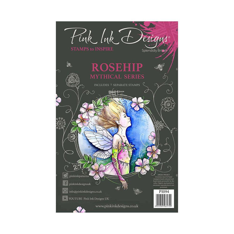 Pink Ink Designs A5 Clear Stamp Set - Rosehip*