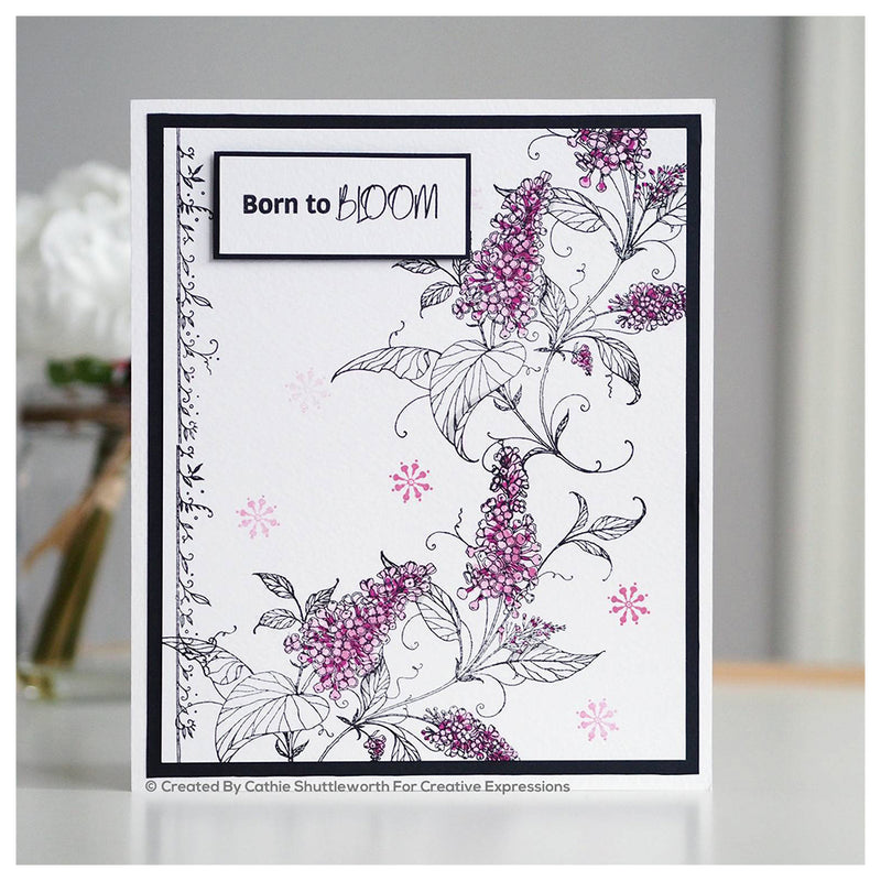 Pink Ink Designs A5 Clear Stamp Set - Luscious Lilac