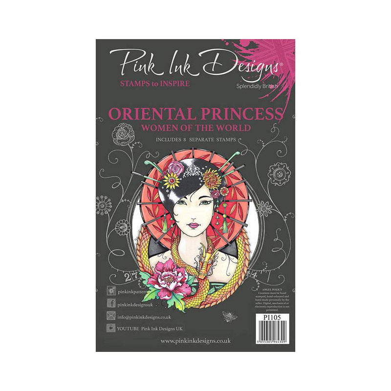 Pink Ink Designs - Oriental Princess A5 Clear Stamp Set