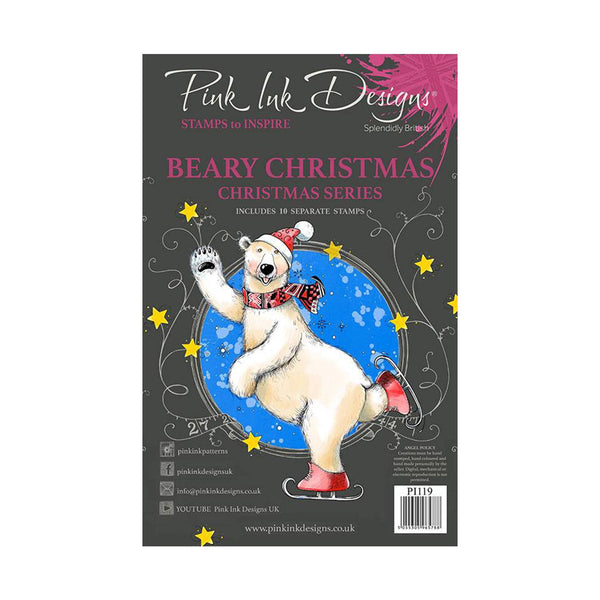 Pink Ink Designs Christmas Series - A5 Clear Stamp - Beary Christmas*