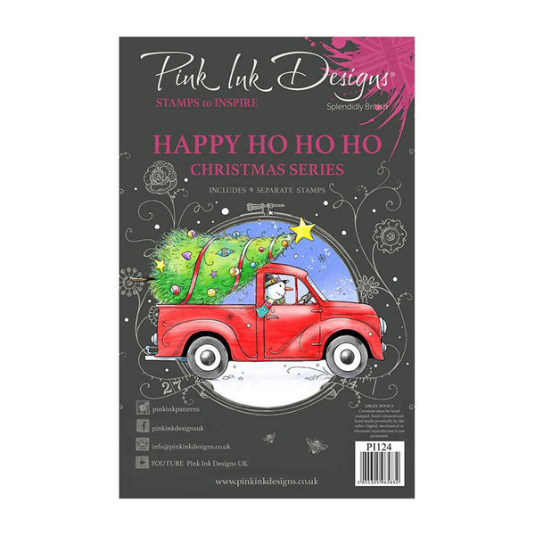 Pink Ink Designs Christmas Series - A5 Clear Stamp - Happy Ho Ho Ho