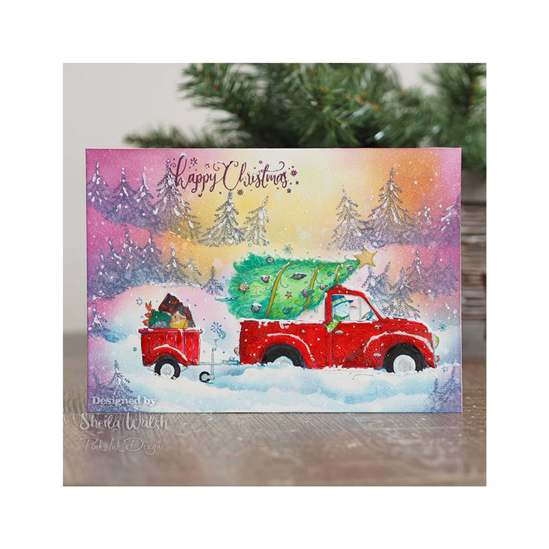 Pink Ink Designs Christmas Series - A5 Clear Stamp - Happy Ho Ho Ho