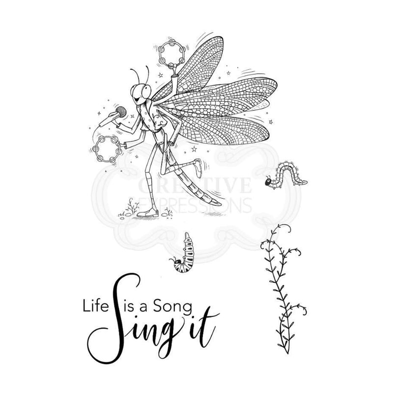 Pink Ink Designs A6 Clear Stamp - The Singer*