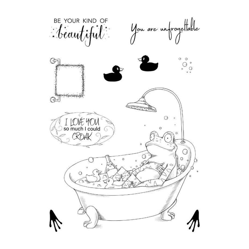 Pink Ink Designs A5 Clear Stamp Set - Froggy Paddle*