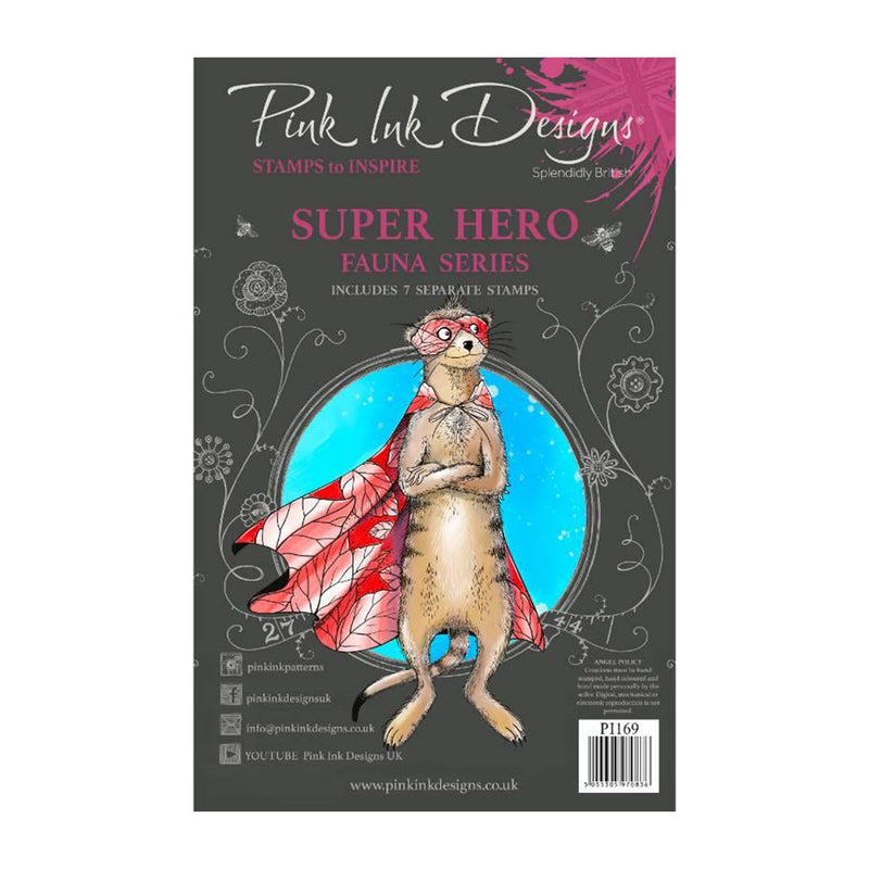 Pink Ink Designs 6"x 8" Clear Stamp Set - Superhero*