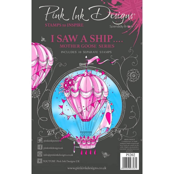 Pink Ink Designs 6" x 8" Clear Stamp Set - I Saw A Ship*