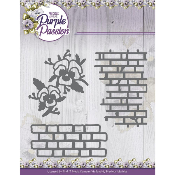 Find It Trading Precious Marieke Die - Purple Passion - Wall  with Pansies