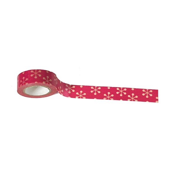 Poppy Crafts Washi Tape - Pink Snowflake