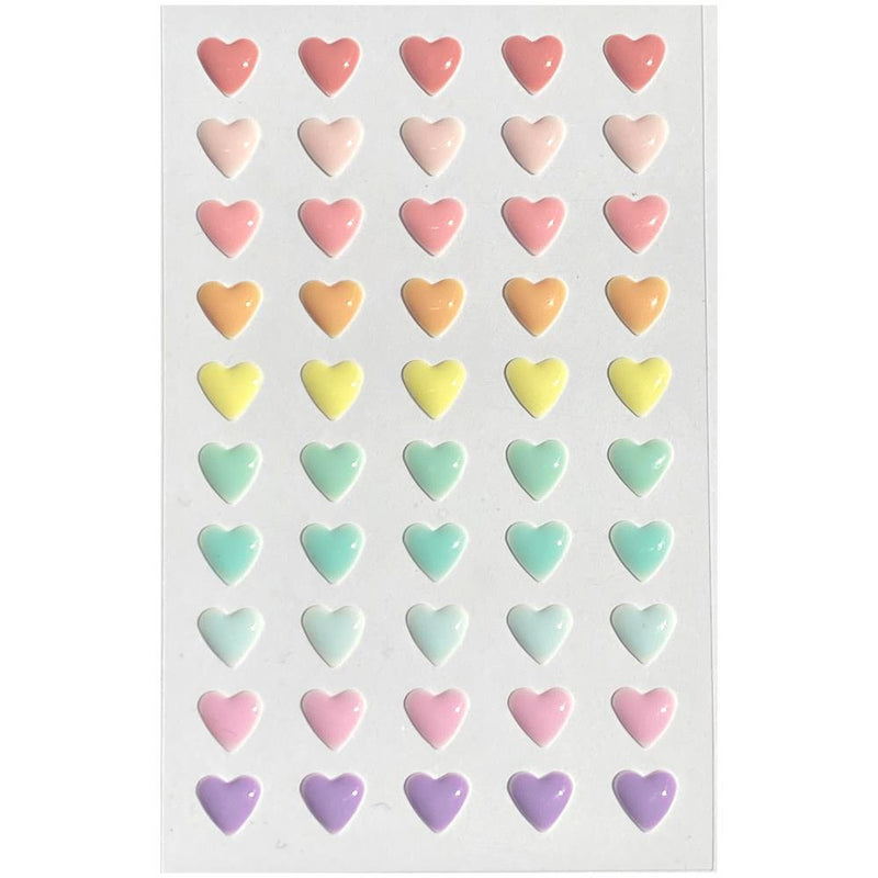 Pure & Simple Glossies - Mini Hearts, Cotton Candy