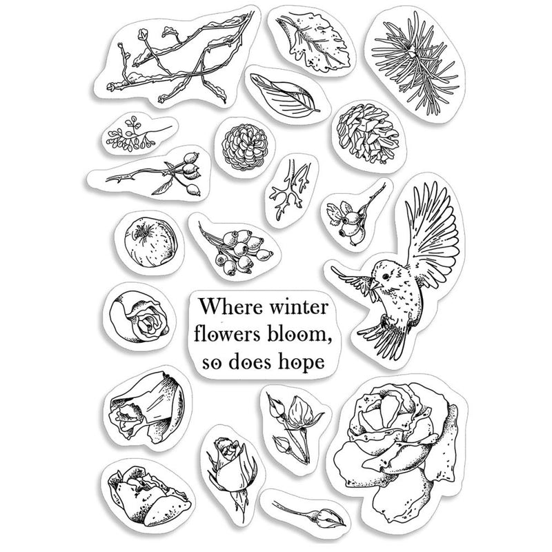 Ciao Bella Stamping Art Clear Stamps 4"X6" - Frozen Garden