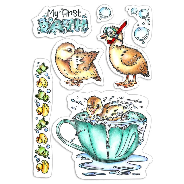 Ciao Bella Stamping Art Clear Stamps 4"X6" - My First Bath