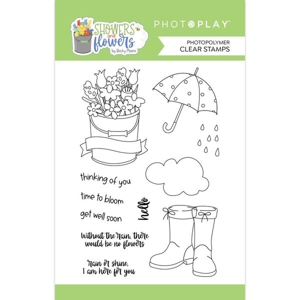 PhotoPlay Photopolymer Clear Stamps Showers & Flowers*