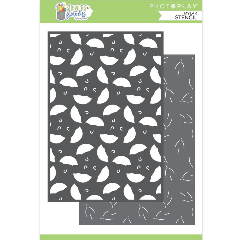 PhotoPlay Showers & Flowers Stencil 6"X9" 2/Pk*