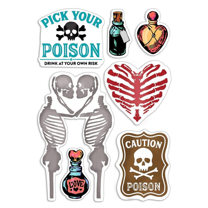 Ciao Bella Stamping Art Clear Stamps 4"X6" - Poison Love*
