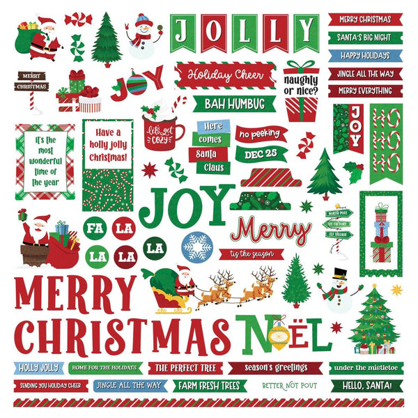PhotoPlay Santa Please Stop Here Stickers 12"x12" Elements