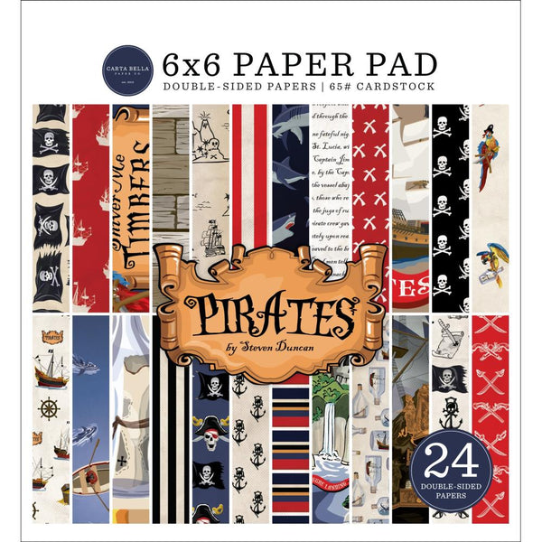 Carta Bella Double-Sided Paper Pad 6"X6" 24 pack  Pirates