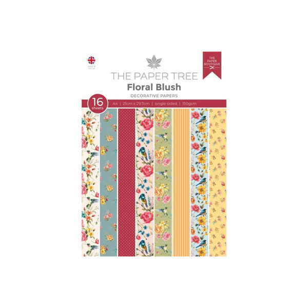 The Paper Tree Backing Papers - Floral Bush A4*