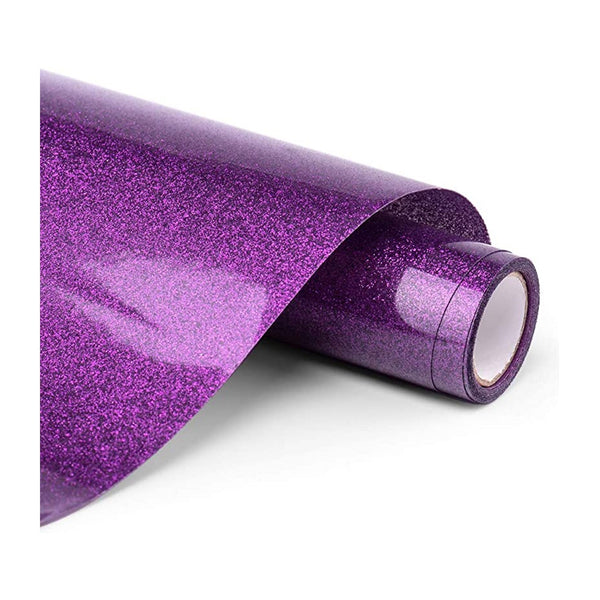 Poppy Crafts 10"x5' Heat Transfer Glitter Vinyl - Purple