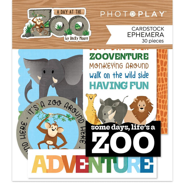 PhotoPlay A Day At The Zoo Ephemera Cardstock Die-Cuts*
