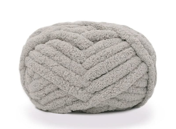 Poppy Crafts Puff Ball Big Blanket Yarn - Soft Grey