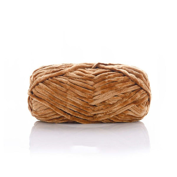 Brown yarn ball on a white background
Poppy Crafts Smooth Like Velvet Yarn 100g - Light Caramel