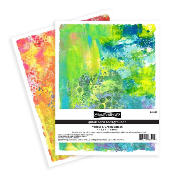 Stampendous Quick Card Backgrounds: Yellow & Green Splash*