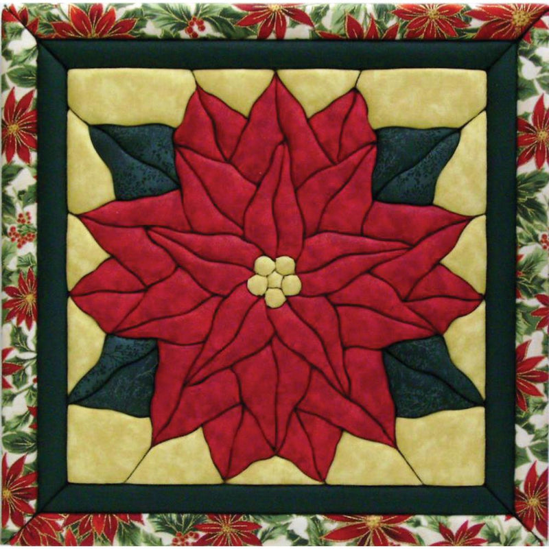 Quilt-Magic No Sew Wall Hanging Kit - Poinsettia*