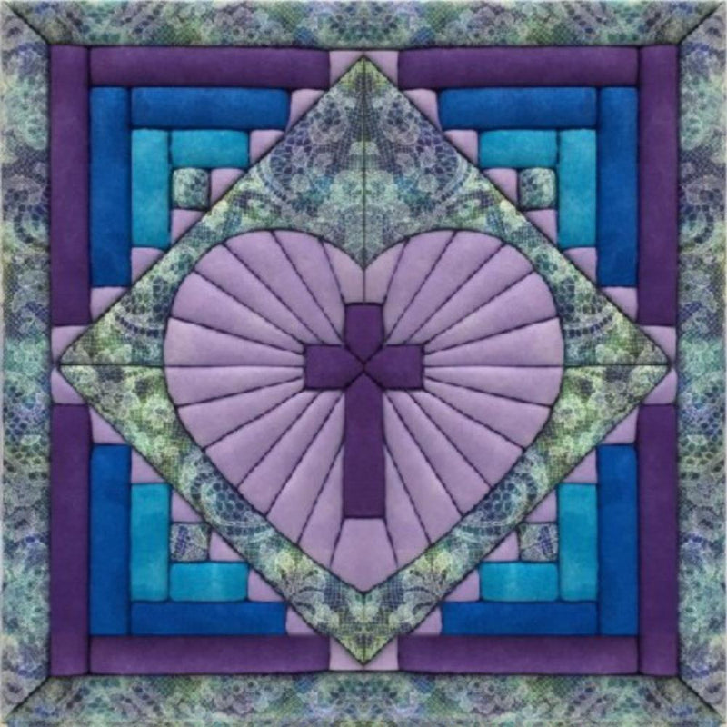 Quilt-Magic No Sew Wall Hanging Kit - Cross In Heart
