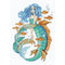 RIOLIS Counted Cross Stitch Kit 8.25"x 11.75" - Little Mermaid Aquamarine (14 Count)*