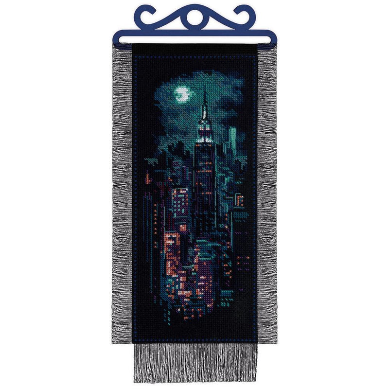 RIOLIS Counted Cross Stitch Kit 6"X12.25" - New York At Night (14 Count)*