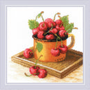 RIOLIS Counted Cross Stitch Kit 7.75"X7.75" Ripe Cherry (14 Count)*