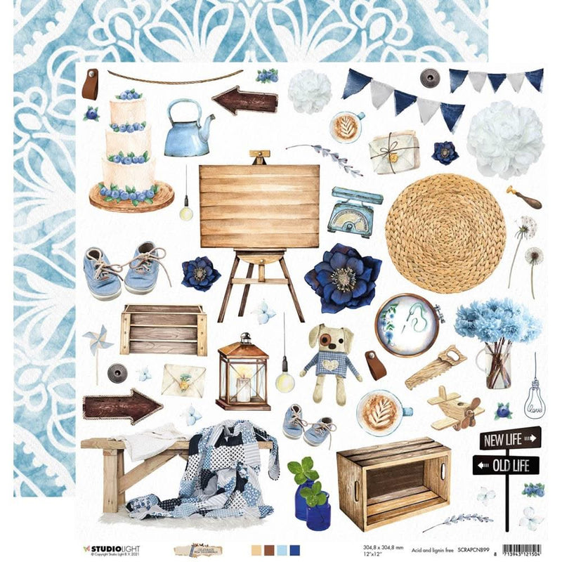 Studio Light New Beginnings Double-Sided Cardstock 12"X12" Nr. 99, Celebrate New Beginnings*