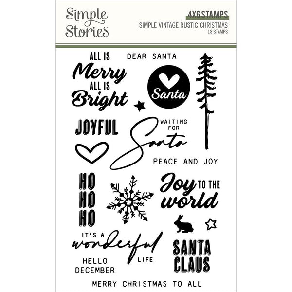 Simple Stories Simple Vintage Rustic Christmas Photopolymer Clear Stamps*