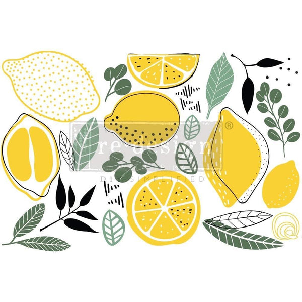 Prima Marketing Re-Design Decor Transfers 6"x 12" 3 Sheets - Lemon*