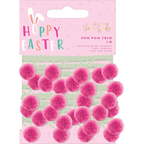 Violet Studio Pom Pom Trim Hoppy Easter