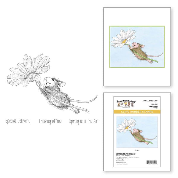 Stampendous  House Mouse Cling Rubber Stamp Daisy Mouse