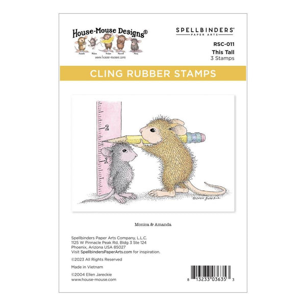 House Mouse Cling Rubber Stamp This Tall