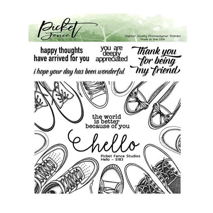Picket Fence Studios 6in x 6in  Stamp Set Hello