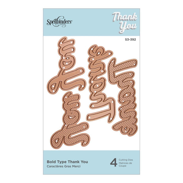Spellbinders Shapeabilities Die D-Lites Bold Type Etched Die - Thank You*