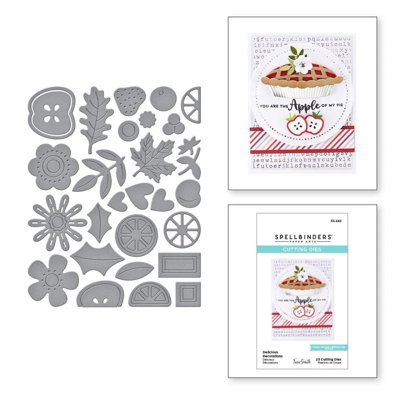 Spellbinders Etched Dies By Tina Smith Delicious Decorations -Pie Perfection
