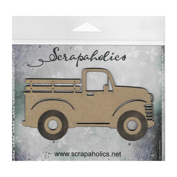 Scrapaholics Laser Cut Chipboard 2mm Thick Vintage Truck, 5"X2.5"
