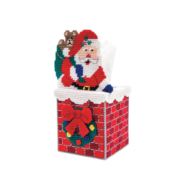 Mary Maxim Plastic Canvas Tissue Box Kit 5" Down The Chimney (7 Count)*
